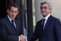 President Serzh Sargsyan meets with Nicolas Sarkozy in Paris