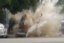 In Italian city of Brindisi bomb exploded