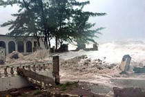 Hurricane Sandy pounded the Bahamas