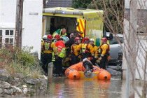 River Elwy broke its banks in north Wales