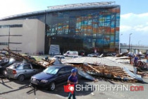 Who will indemnify car owners for damage done by roof of VIP Hall? 