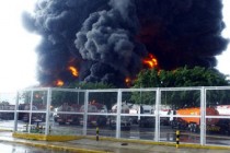 Venezuelan refinery ablaze after lightning strike