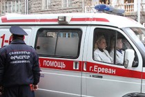 Four cars collide on Davit Anhaghti Street in Yerevan 