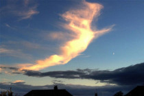 Cloud 'angel' spotted in Devon skies