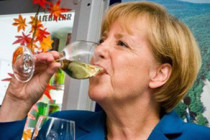 Angela Merkel celebrates after German election win