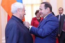 Jivan Gasparian awarded Armenian parliament’s Medal of Honor 