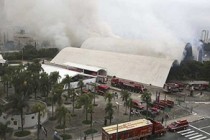 Brazil Niemeyer building hit by fire in Sao Paulo