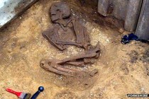 Ancient skeleton found in North Yorkshire sewer trench