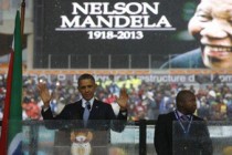 Nelson Mandela memorial: Obama lauds 'giant of history'