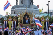 Thai protesters block poll registration stadium