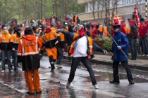 Labor protest sparks clashes in Brussels