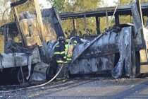 9 killed in California bus-truck crash