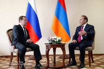 Hovik Abrahamyan and Dmitry Medvedev discuss Armenia’s entry into CU 