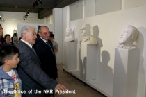 NKR president attends sculptor Yuri Hovhannisyan’s exhibition 