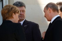 Putin, Merkel, Poroshenko talk on sidelines of D-Day ceremony