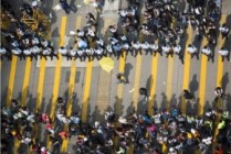 Hong Kong protests: Dozens arrested as sites demolished