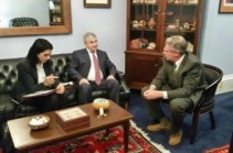 Karabakh parliament speaker meets James Warlick in Washington