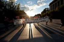 Americans protest against US intervention in Mexico under drug war cover