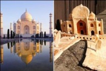 Taj Mahal sculpture made entirely out of toast spotted on London street corner