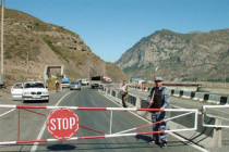 Three Cars with Six Persons on Board Cross Upper Lars Checkpoint