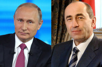 Russia’s Putin congratulates Robert Kocharyan on New Year and Christmas holidays