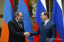 Russian PM Medvedev to arrive in Armenia on April 30