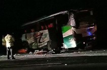 Indonesia bus crashes as passenger grabs steering wheel