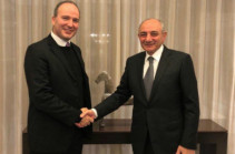 Artsakh president pays visit to Belgium