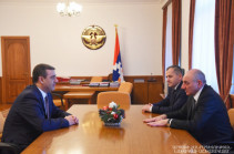 Bako Sahakyan receives acting director of Armenia’s NSS Eduard Martirosyan