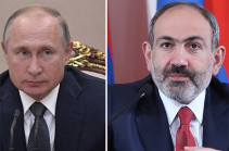 Russia highly values relations with Armenia: Putin congratulates Armenia’s PM on New Year and Christmas holidays