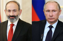 Vladimir Putin sends birthday greetings to Nikol Pashinyan