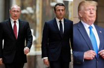 Macron says will discuss NK conflict military escalation with Putin and Trump