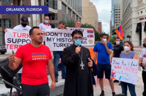 Армяне организовали акцию протеста напротив мэрии города Орландо (Видео)