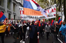 Spain: Pro-Armenian protesters decry Nagorno-Karabakh conflict at Madrid march (video)