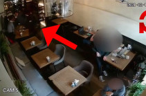 Footage appeared showing Armenia's minister hitting journalist in a Yerevan cafe (video)