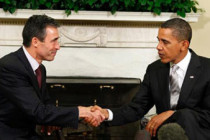 President Obama, NATO Secretary Rasmussen hold closed talks