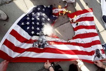 Flags of the US and Israel burnt in Turkey