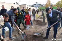 Никол Пашинян принял участие в посадке деревьев