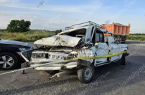 Արմավիրի մարզում բախվել են «ՎԱԶ 2106»-ը, «KamAZ» և «MAZ» մակնիշի բեռնատարները. կա 4 վիրավոր