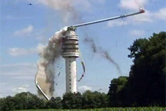 Dutch broadcasting tower collapses after fire 