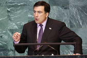 Saakashvili accuses Moscow from UN floor