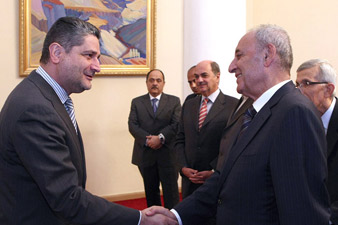 Tigran Sargsyan receives Lebanese Parliament Speaker