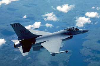 American F-16 fighter jet went down