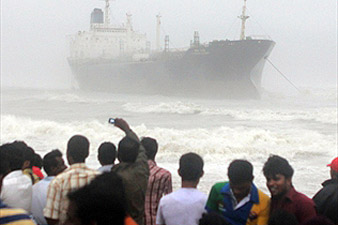 Tropical storm hit southern India