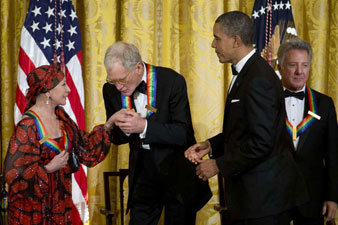 Led Zeppelin and David Letterman awarded at White House