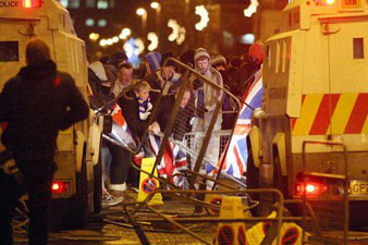 Eight injured during Belfast City Hall violence