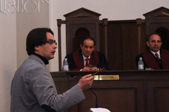 Andrias Ghukasian makes speech in Constitutional Court 