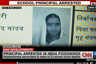 Indian headmistress tied to poisoned lunches arrested