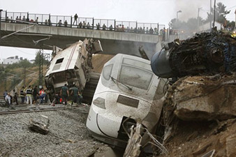 Dozens die as Spanish train derails in Galicia