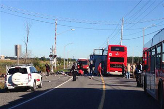 Canada train, bus, collide in Ottawa, at least five dead